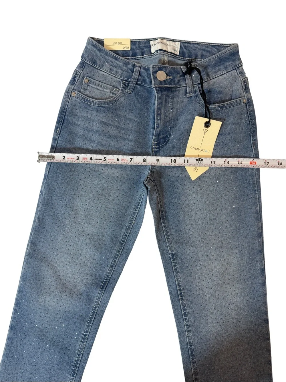 Ban.Jara Blue Skinny Jeans Size 0/23 High Rise Stretch Denim Pants.